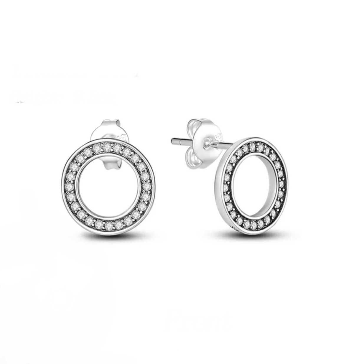 Open Circle Stud Earrings