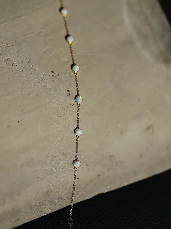 Opal Gold Link Bracelet