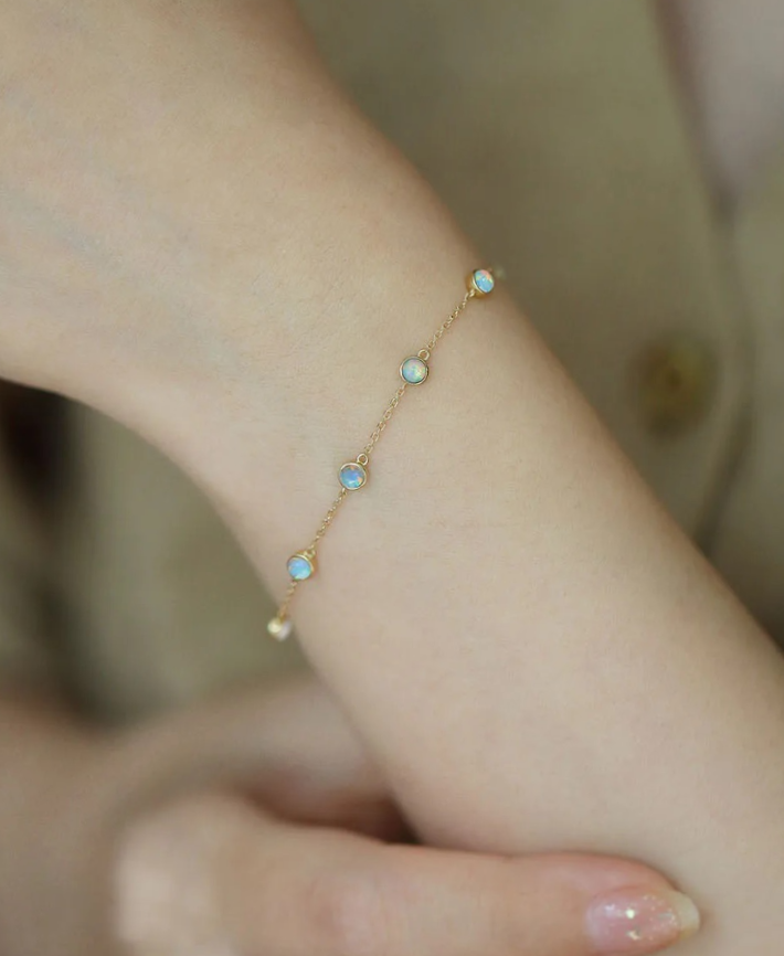 Opal Gold Link Bracelet