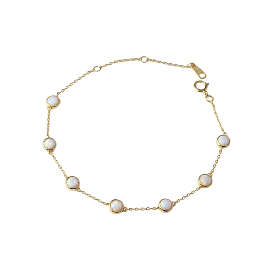 Opal Gold Link Bracelet